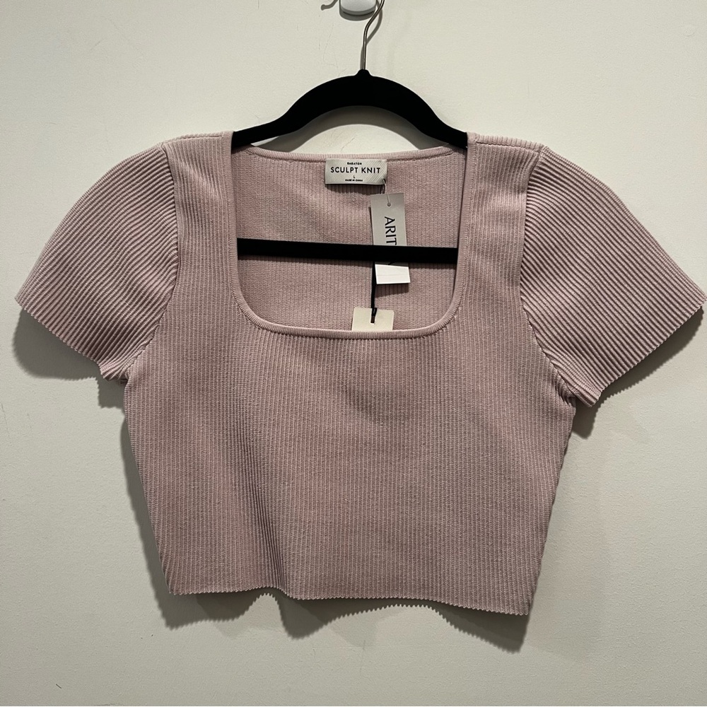 Aritzia Babaton sculpt knit crop top